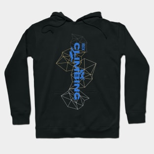 geometric rock climbing blue Hoodie